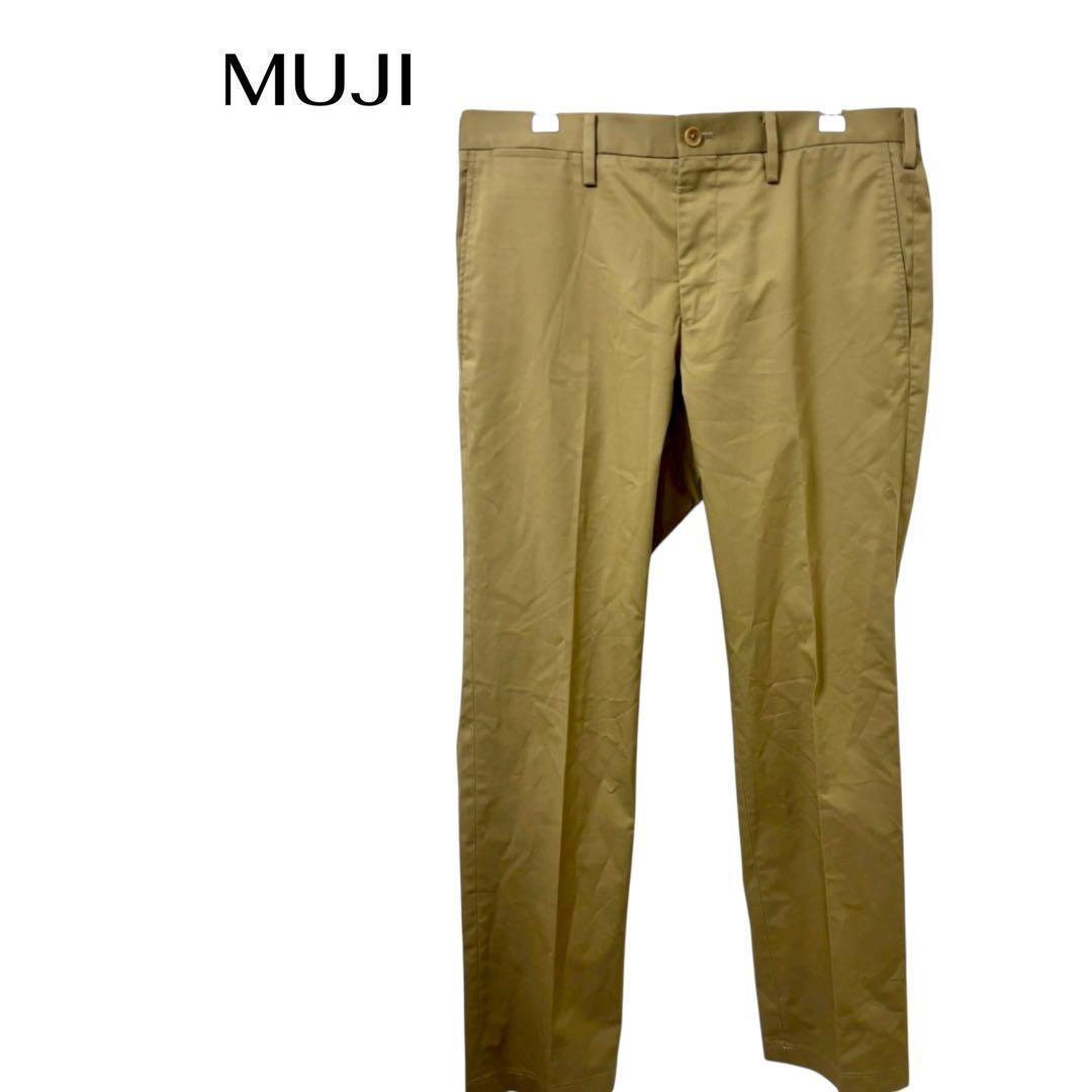 Good Quality Planning MUJI Slacks, Center Press, Business Casual, Men's Large Size