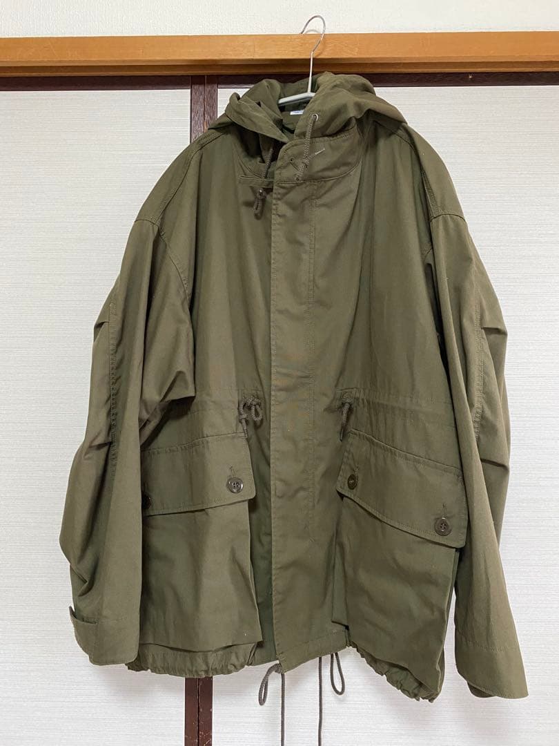 New with tags: Army Twill cotton-polyester hooded coat / mod coat