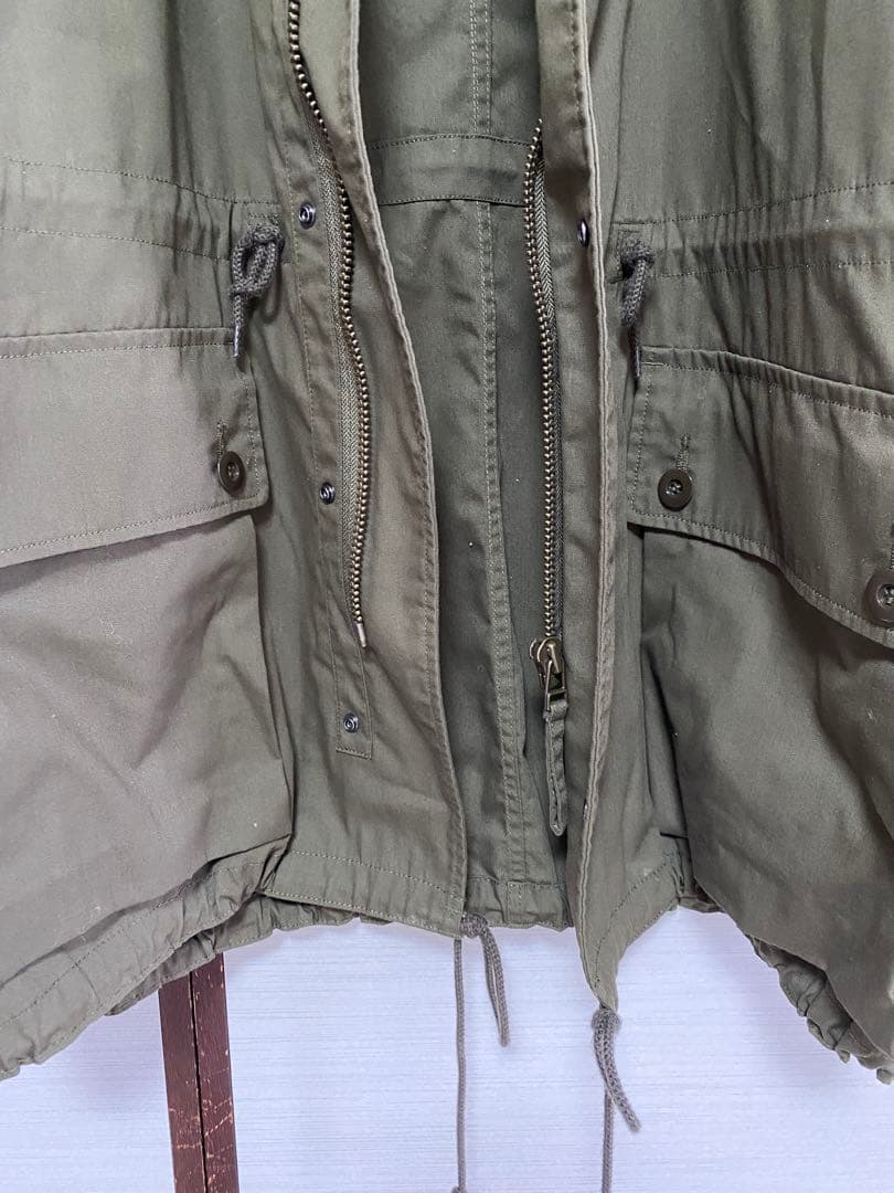 New with tags: Army Twill cotton-polyester hooded coat / mod coat