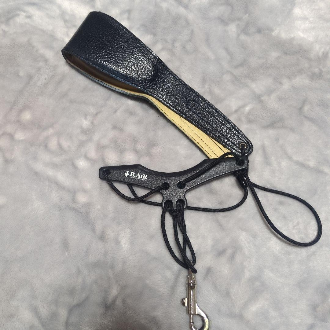 B.AIR Saxophone Strap XL Black Leather