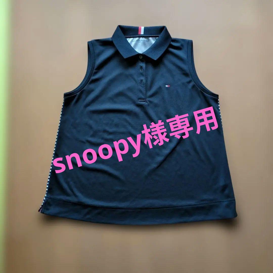 TOMMY HILFIGER Sleeveless Polo Shirt, L, Black