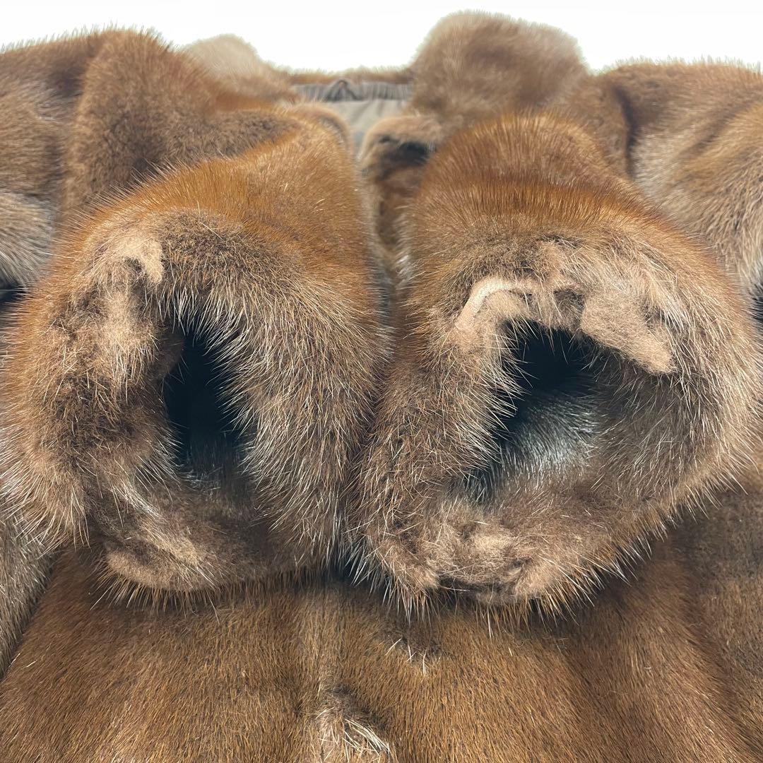 Chombert NAFA Mink Fur Blouson Zip-up Jacket Brown