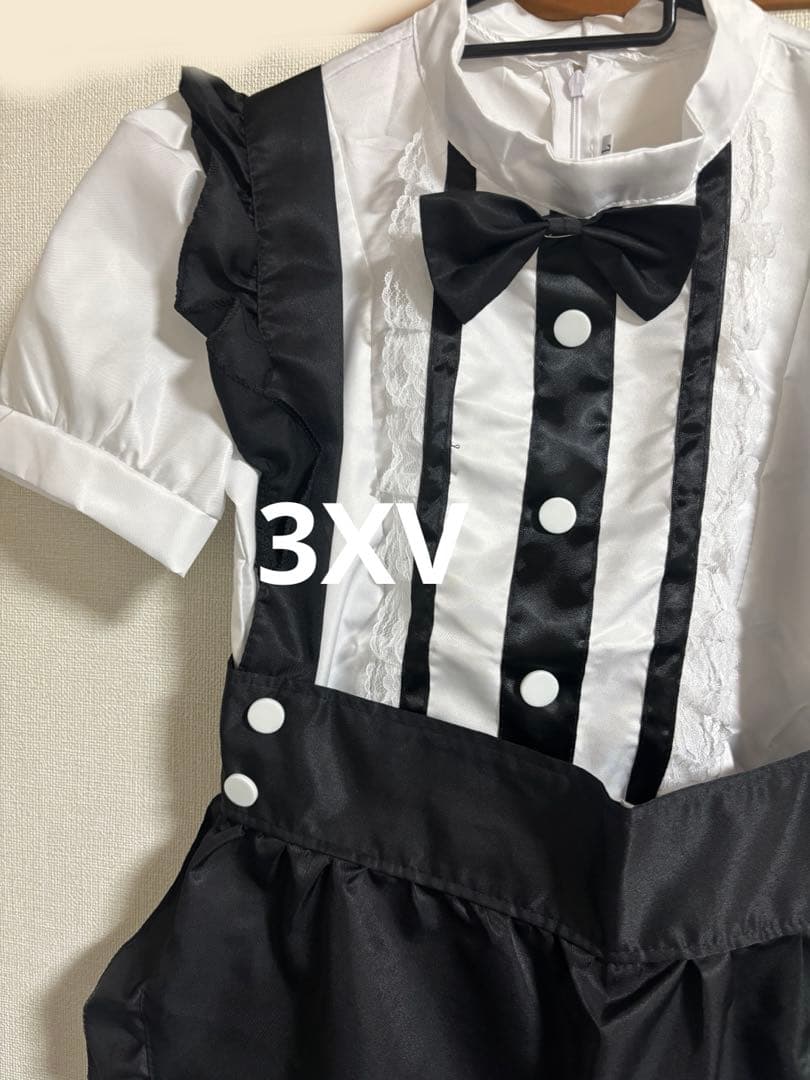 Subculture Cosplay Frills Lace Maid Outfit Apron Cafe Yumekawa Black and White