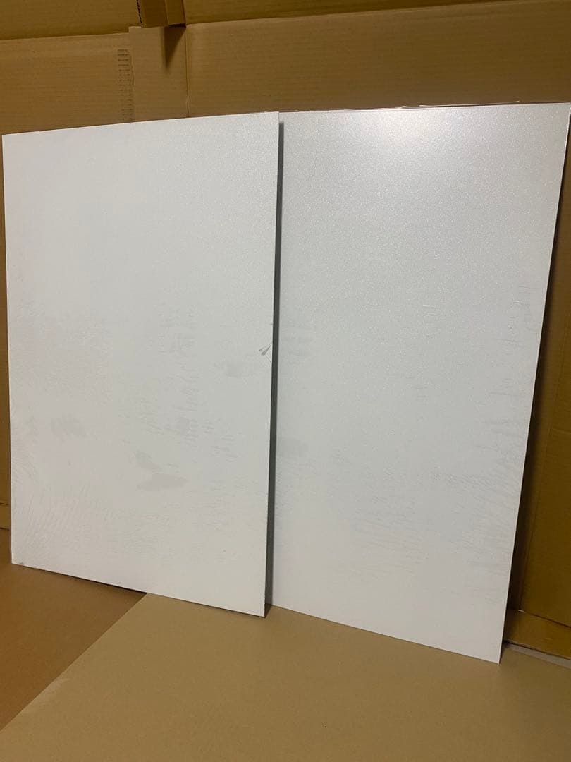 Enamel Kitchen Panel, Pearl White, 91cm x 60cm, Set of 2