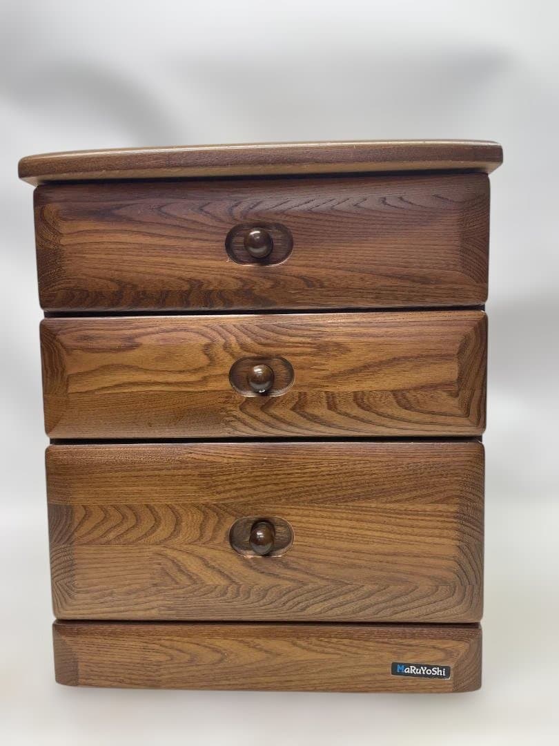 Maruyoshi Folk Craft 3-Tier Chest Side Table Retro Showa Drawer B012