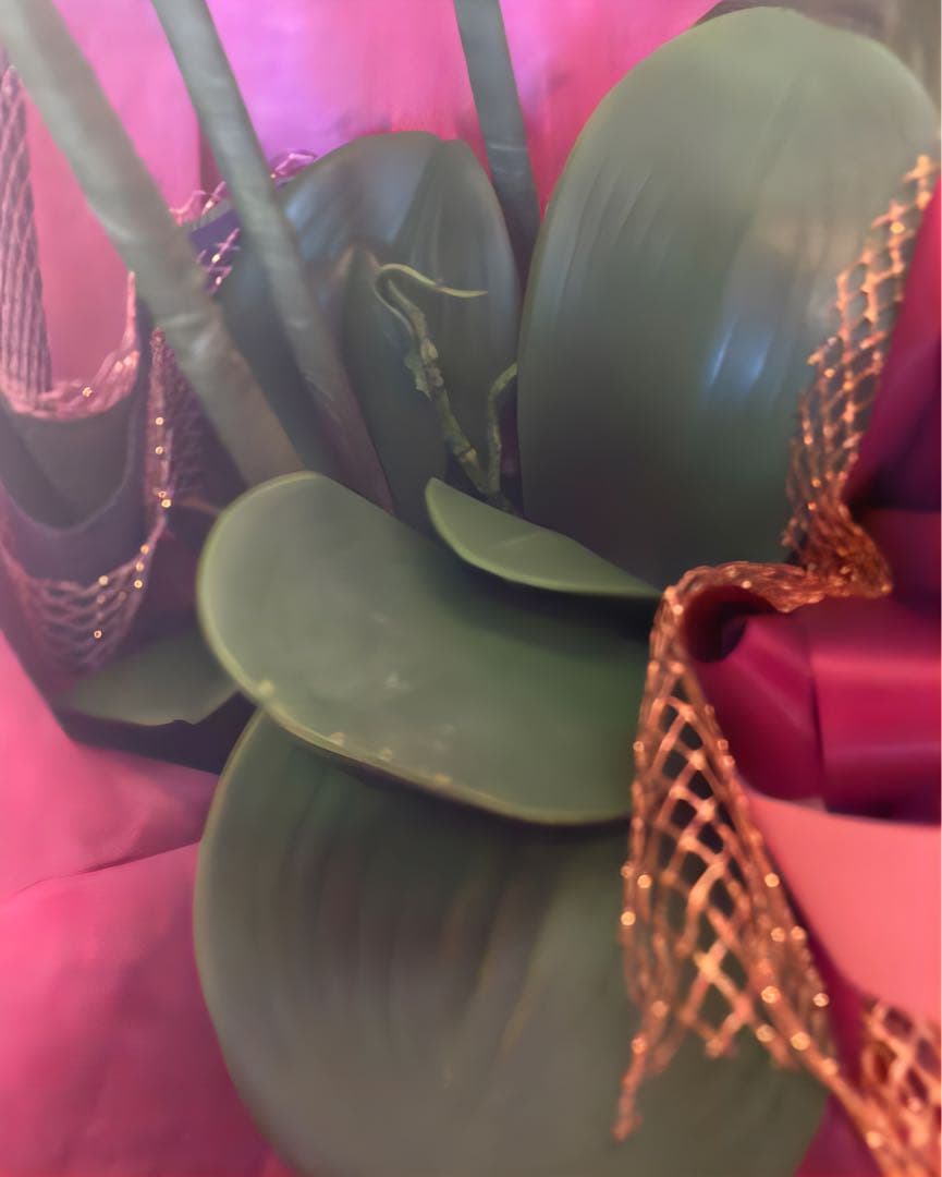 Photocatalytic Artificial Foliage Wall Greenery Fake Green Phalaenopsis Orchid 8150@gja
