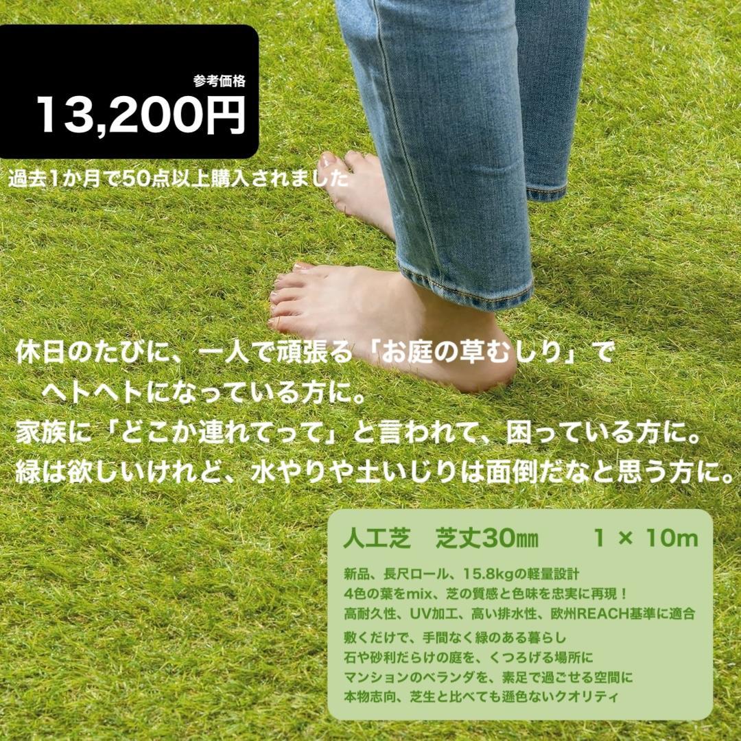 New!?? For the lawn of your dreams! Takasho Realistic Artificial Turf 1x10m, 3cm pile height