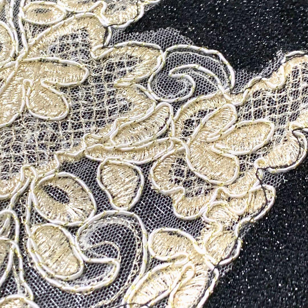 Beautiful condition ❤️ E-Zick Sparkle Sheer Motif Lace Set Dress Glitter Black