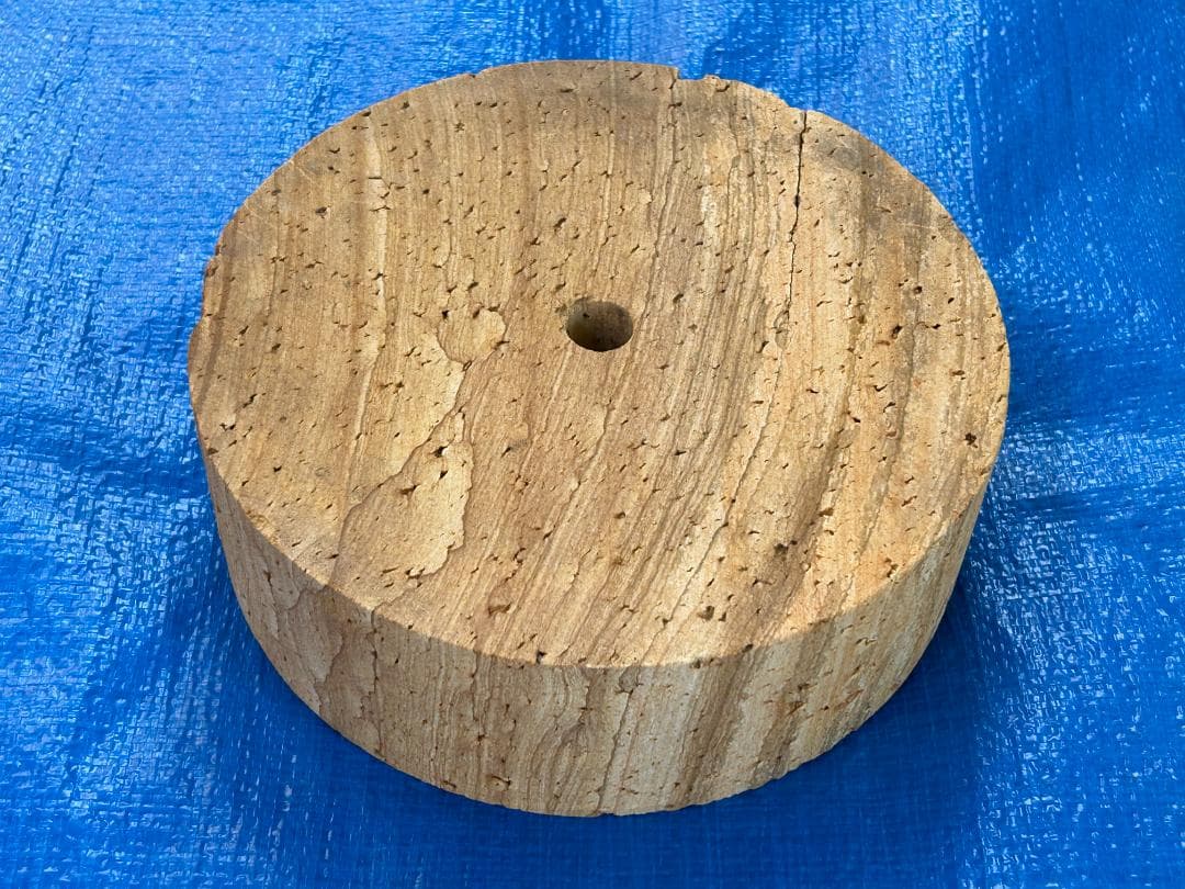 【Reason for Discount】Unused Amakusa Whetstone? Rotary Whetstone Round Whetstone Diameter 20cm Crack Present 4.8kg
