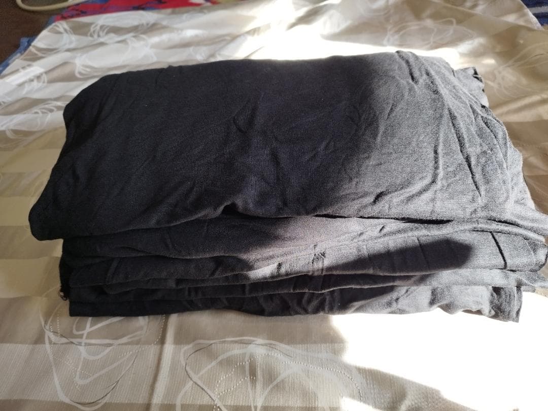 Black fabric for T-shirts, 90 x approx. 12m, 2 pieces