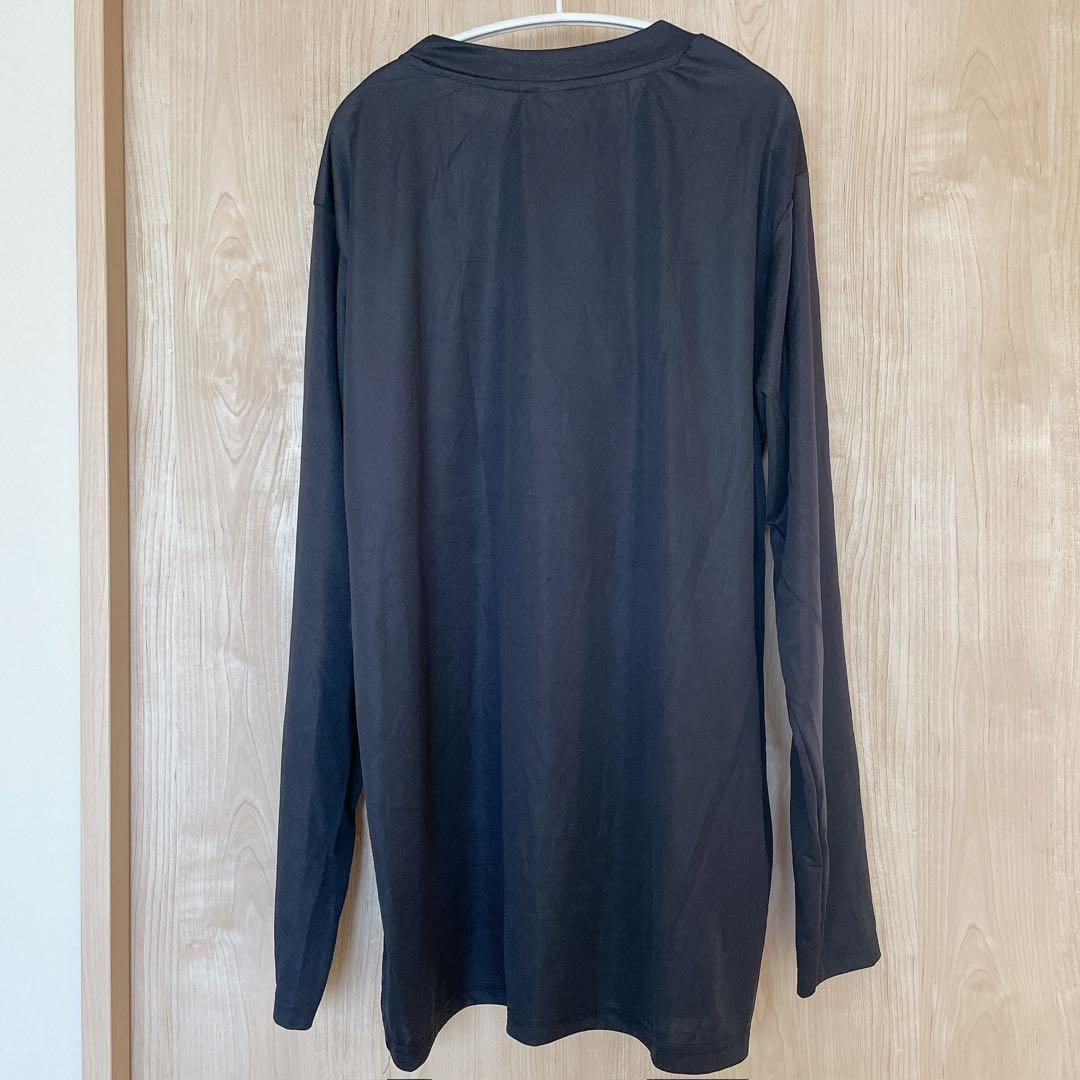 USA Liberty Bell Print Long T-Shirt, Size L, Black