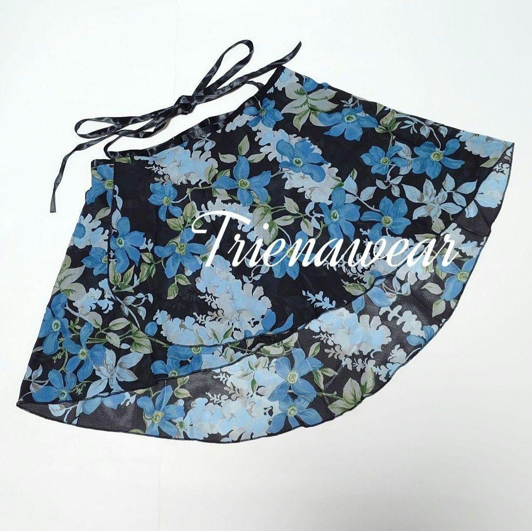Trienawear Floral Chiffon Ballet Wrap Skirt