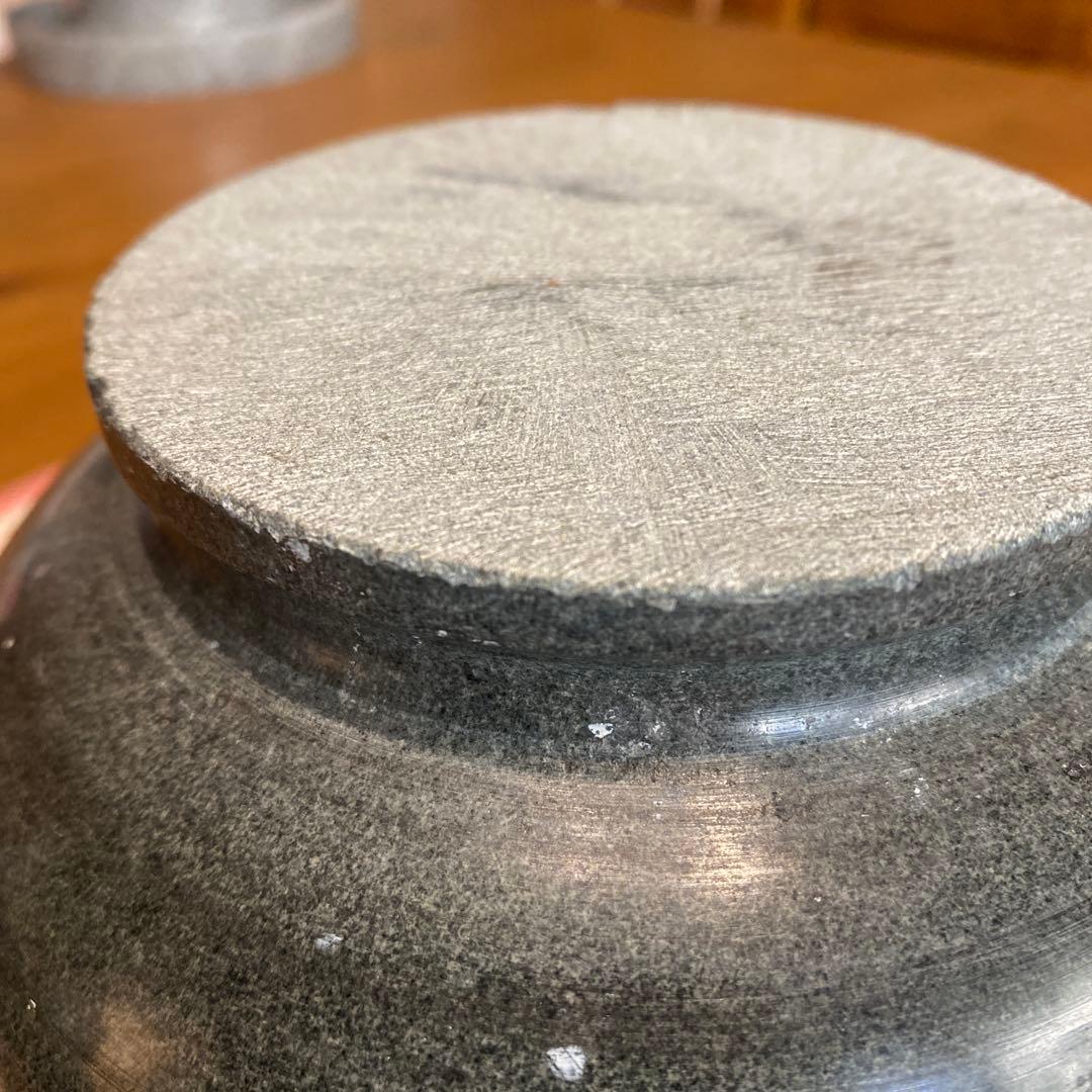 Unused Flower Pattern Stone Mortar