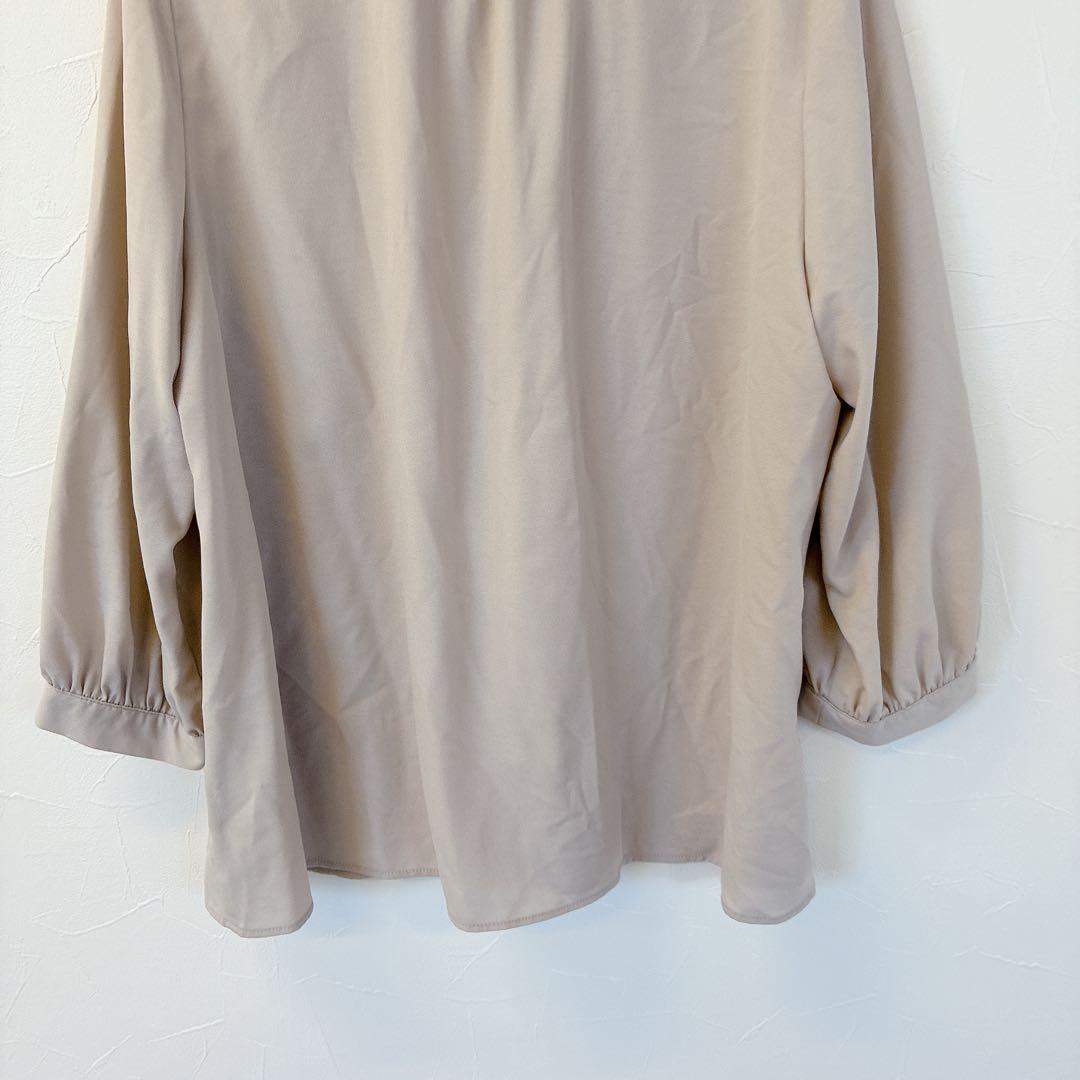 HK WORKS LONDON Blouse Beige Pearl Button 3/4 Sleeve LL