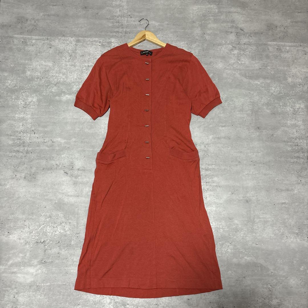 Lancel Short Sleeve Knit Knee-Length Dress M