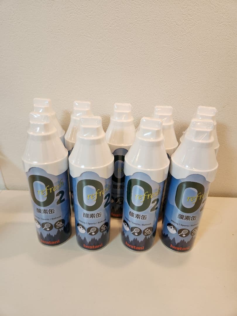 【Unused/Unopened】Iwatani Refresh Oxygen Can Pure 9 Bottles