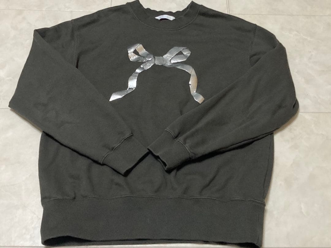 Firsthand Organic Cotton Foil Ribbon Print Sweatshirt
