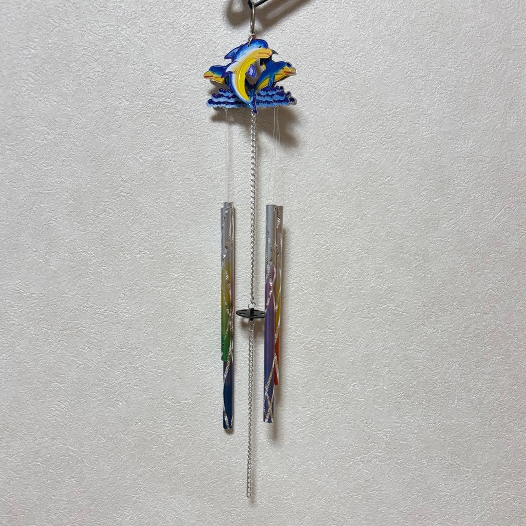 Cute Dolphin Wind Chime, Gradient Color, Sparkling