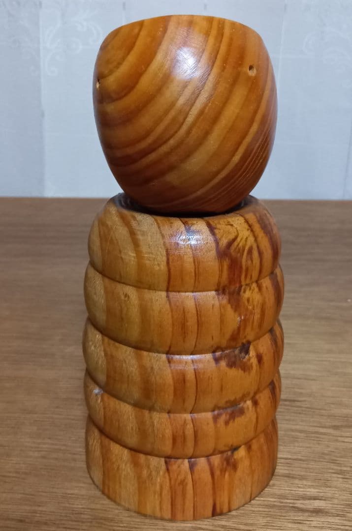 Wooden Creative Craft Object - Kokeshi Doll Style
