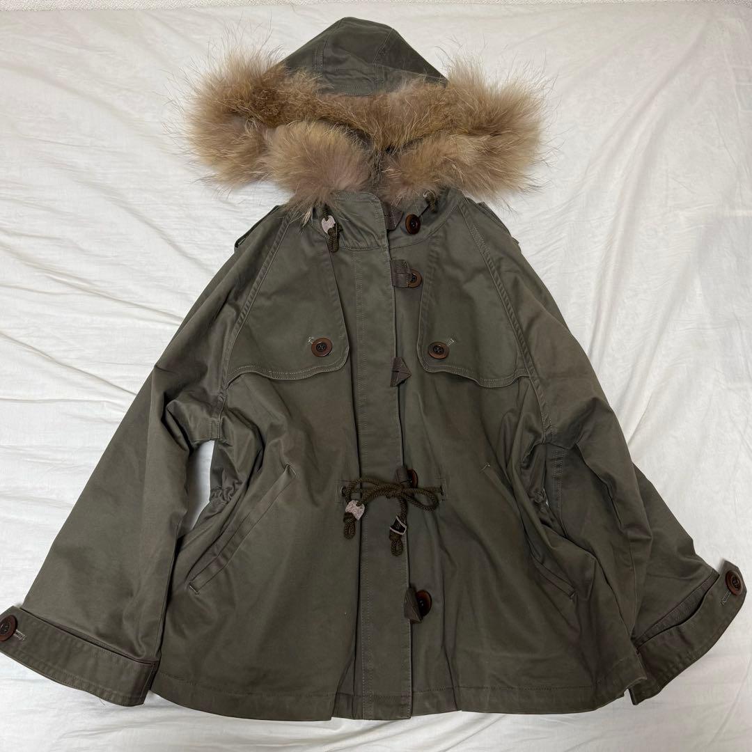 Fur-lined Mod Coat - Heisei Era Gal Grunge Military Style
