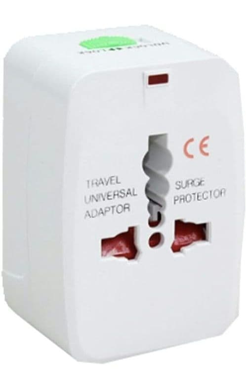 Travel Universal AC Adapter with Surge Protector Power Strip