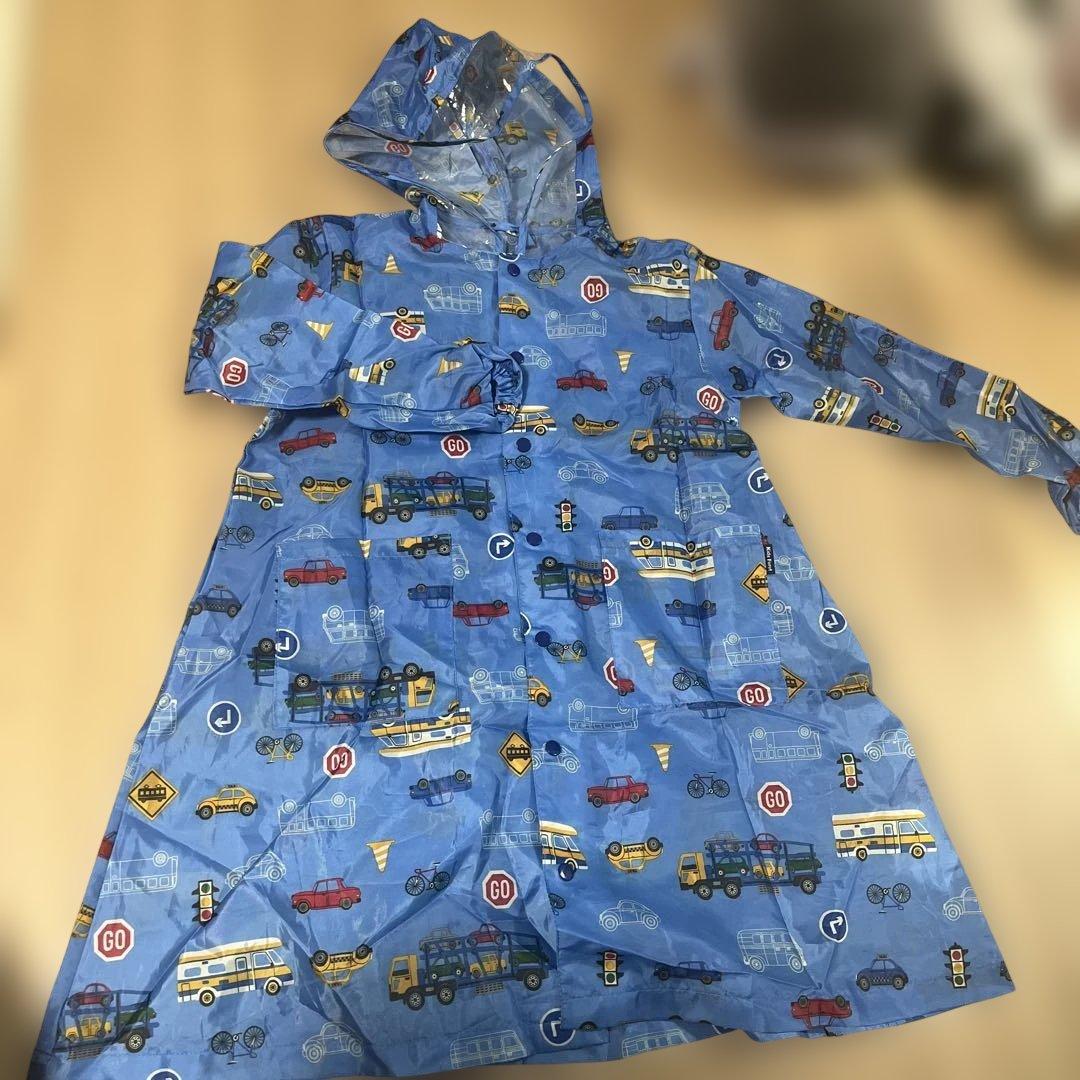 Raincoat, Blue, Vehicle Design, Size L