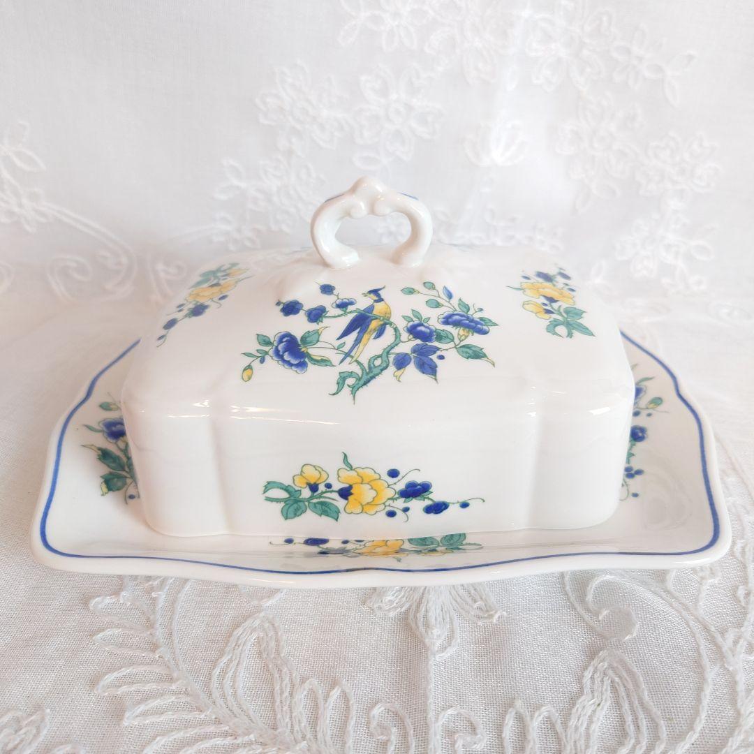Villeroy & Boch Rare Butter Dish with Cover, Phoenix Blue