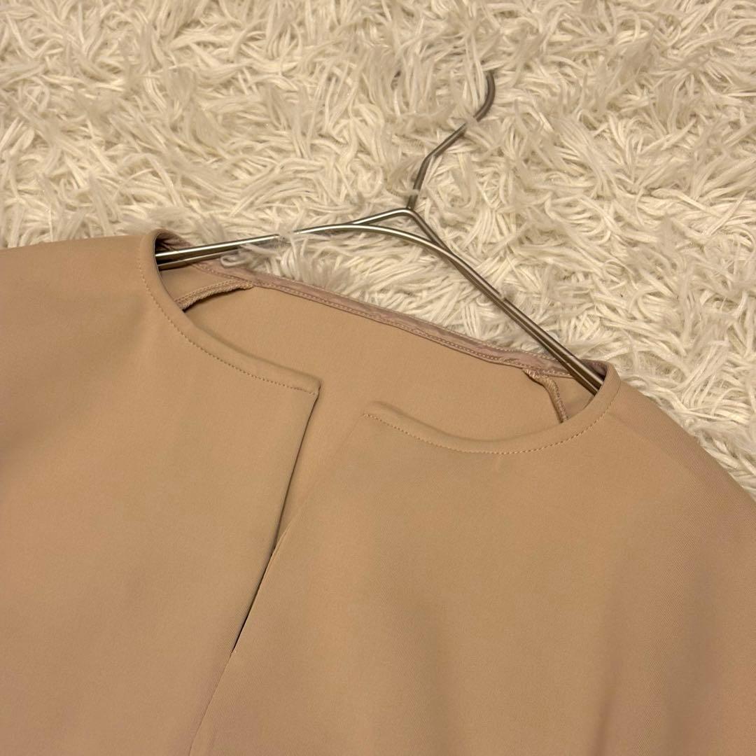 urs Reasonably Priced Stylish Spring/Summer Simple Short-Sleeved Top, Beige, M Size