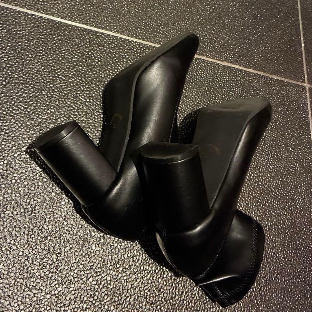【One-time use】Clear Stretch Short Boots, Size L (24.5 cm)