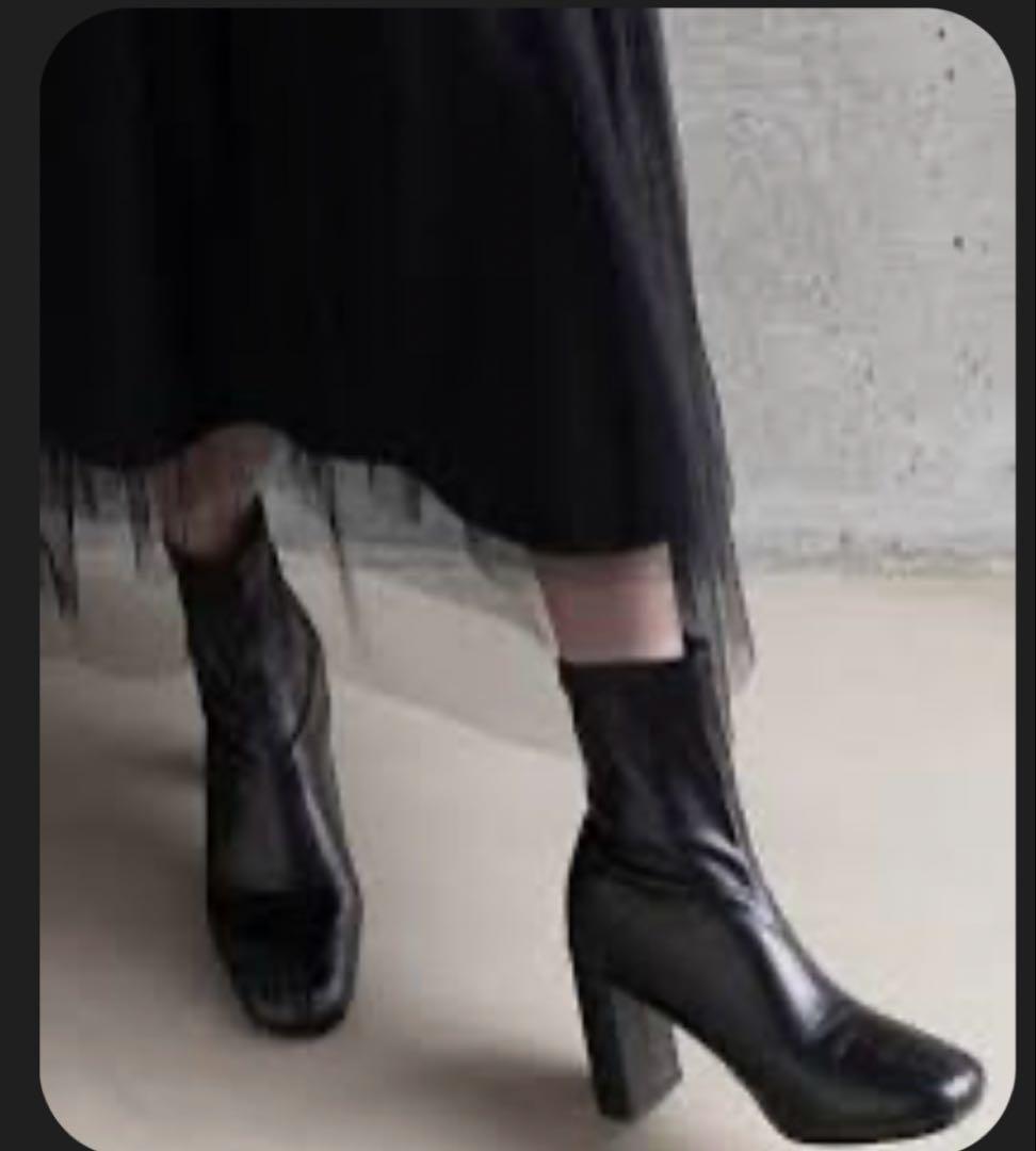 【One-time use】Clear Stretch Short Boots, Size L (24.5 cm)