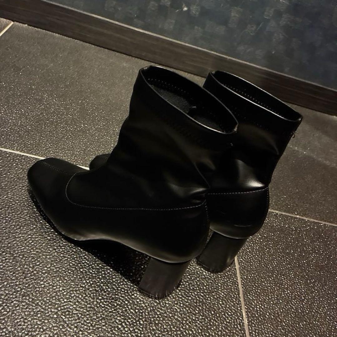 【One-time use】Clear Stretch Short Boots, Size L (24.5 cm)
