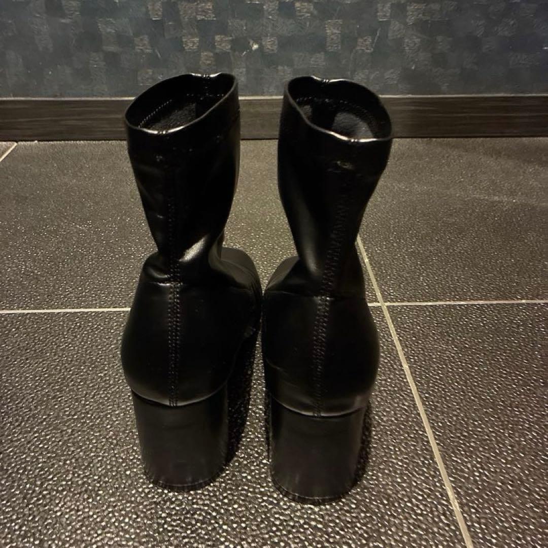 【One-time use】Clear Stretch Short Boots, Size L (24.5 cm)