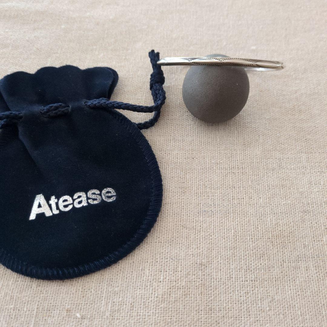 Used) Atease Bangle ★ Slim ★ Engraved ★ Stamp Work ★ Silver