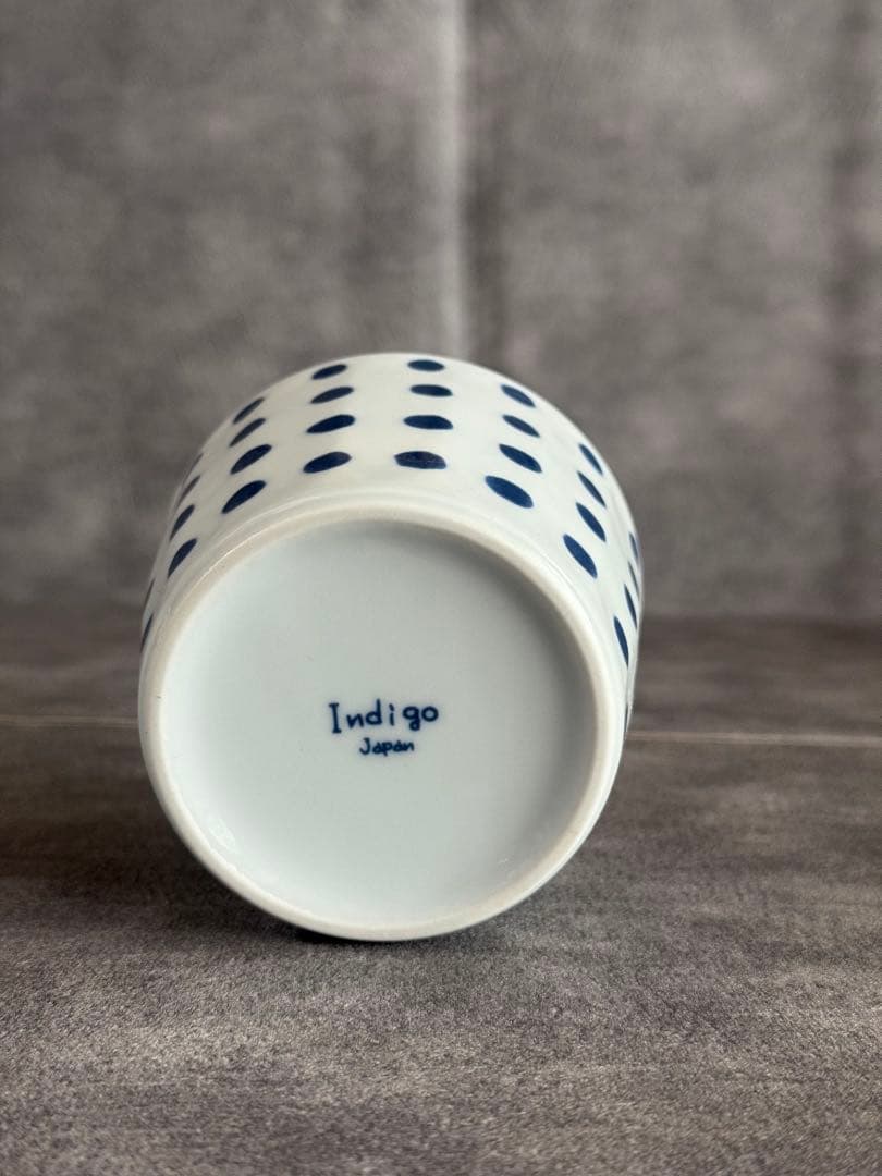 Hasami Ware Saikai Toki Indigo Japan Soba Choko 4-Piece Set, Brand New Unused