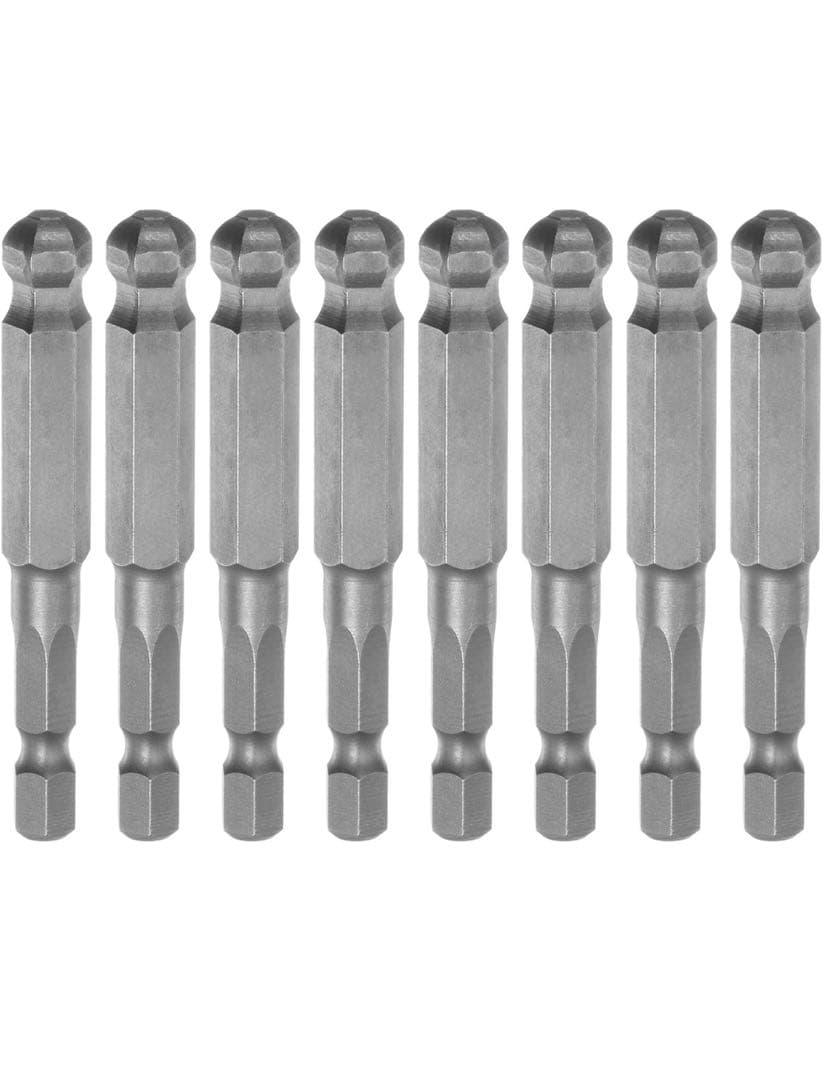 Ball End Hex Head Wrench Drill Hex Shank 6mm Length 65mm 8 Pieces