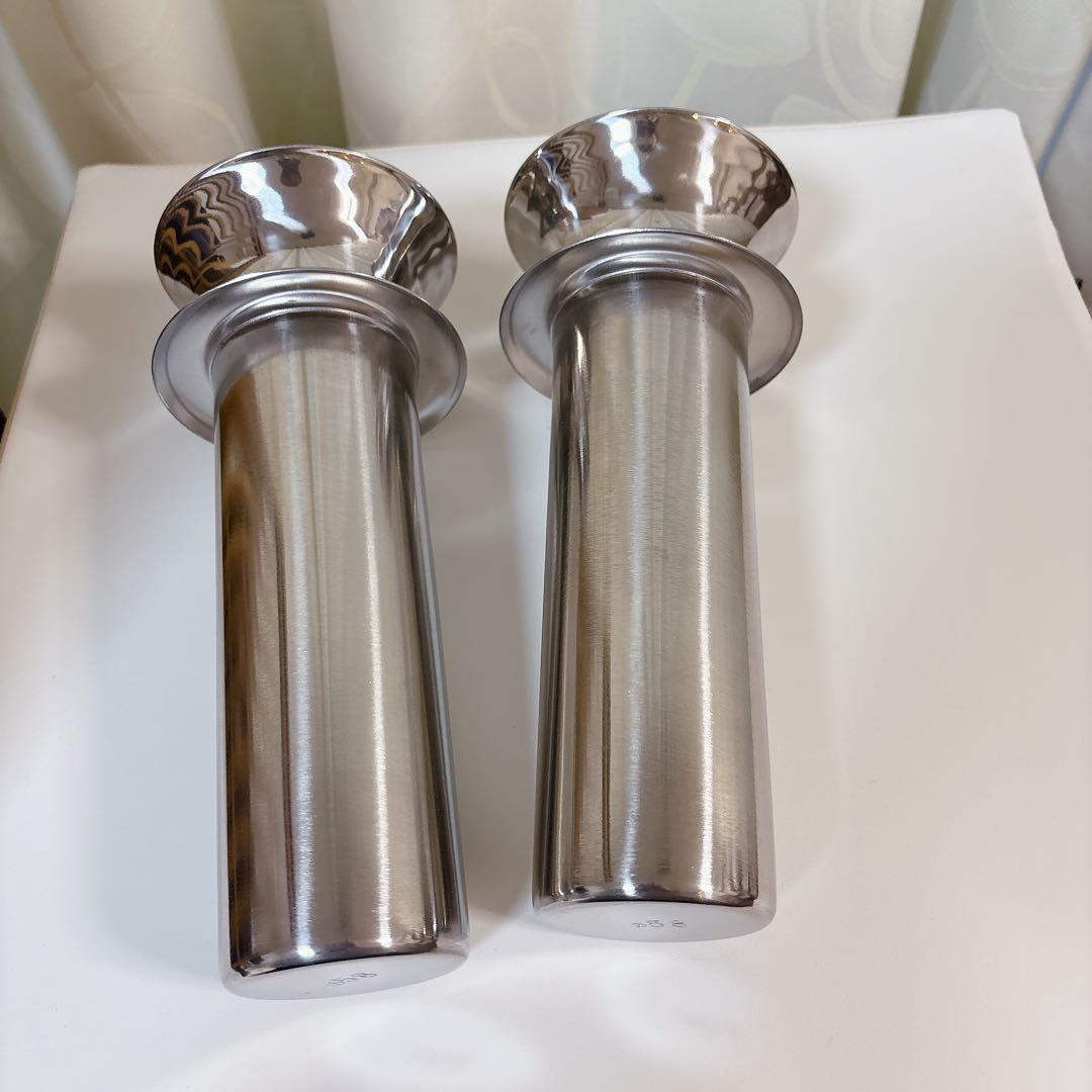 Cemetery Flower Vase, Stainless Steel, Φ58 Drop-in Type, Set of 2