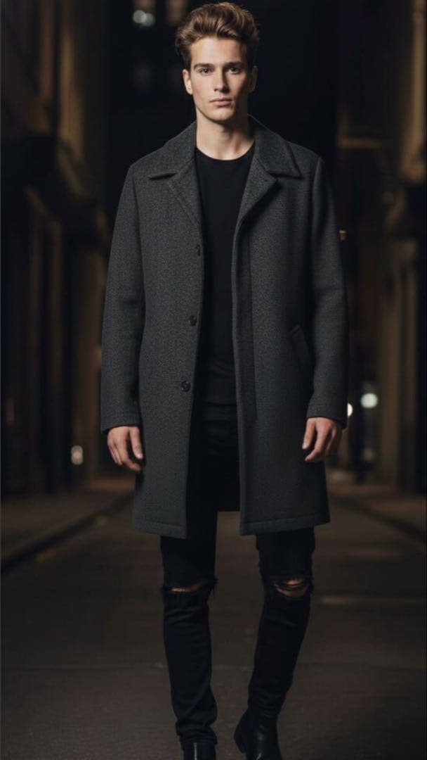 MEN'S BIGI Chester Coat - Gray, Size M, Dark Gray