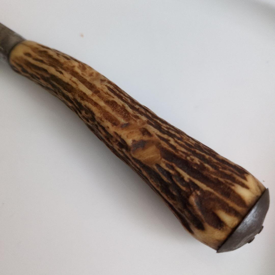 UK Antique Knife Deer Antler BBQ Knife