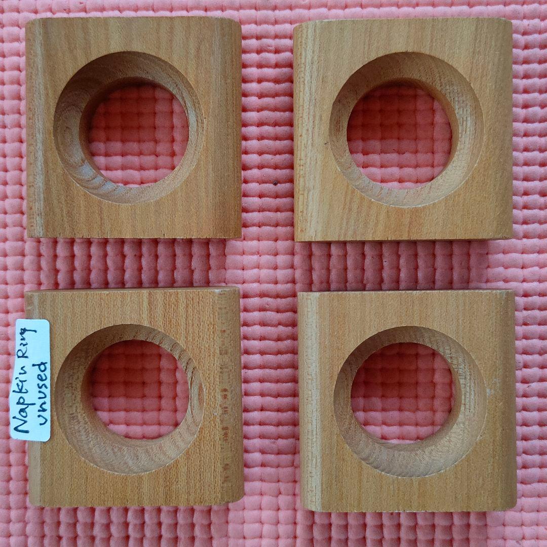 Wooden Napkin Rings - Set of 4