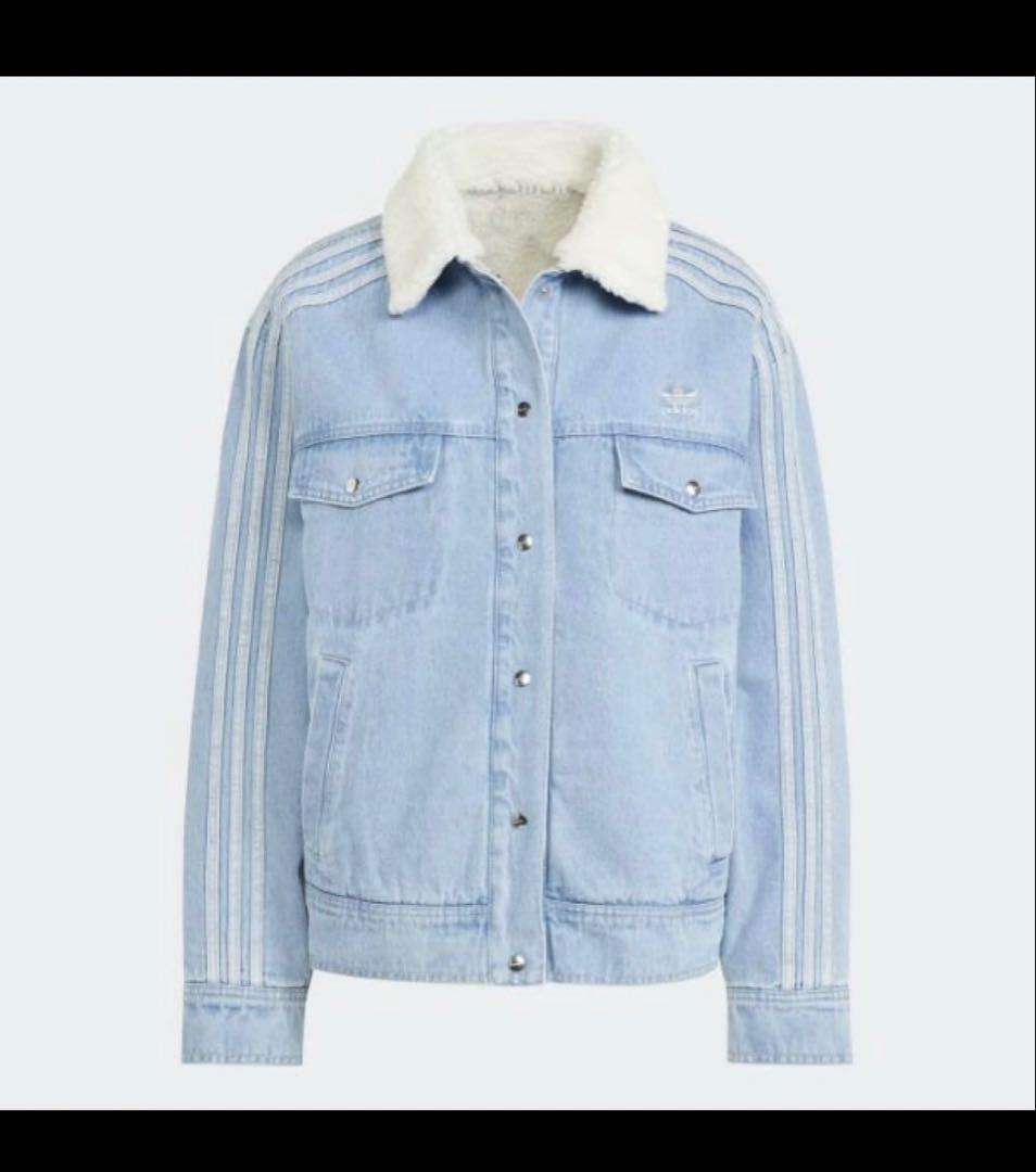 adidas Denim Shearling Jacket, Size M