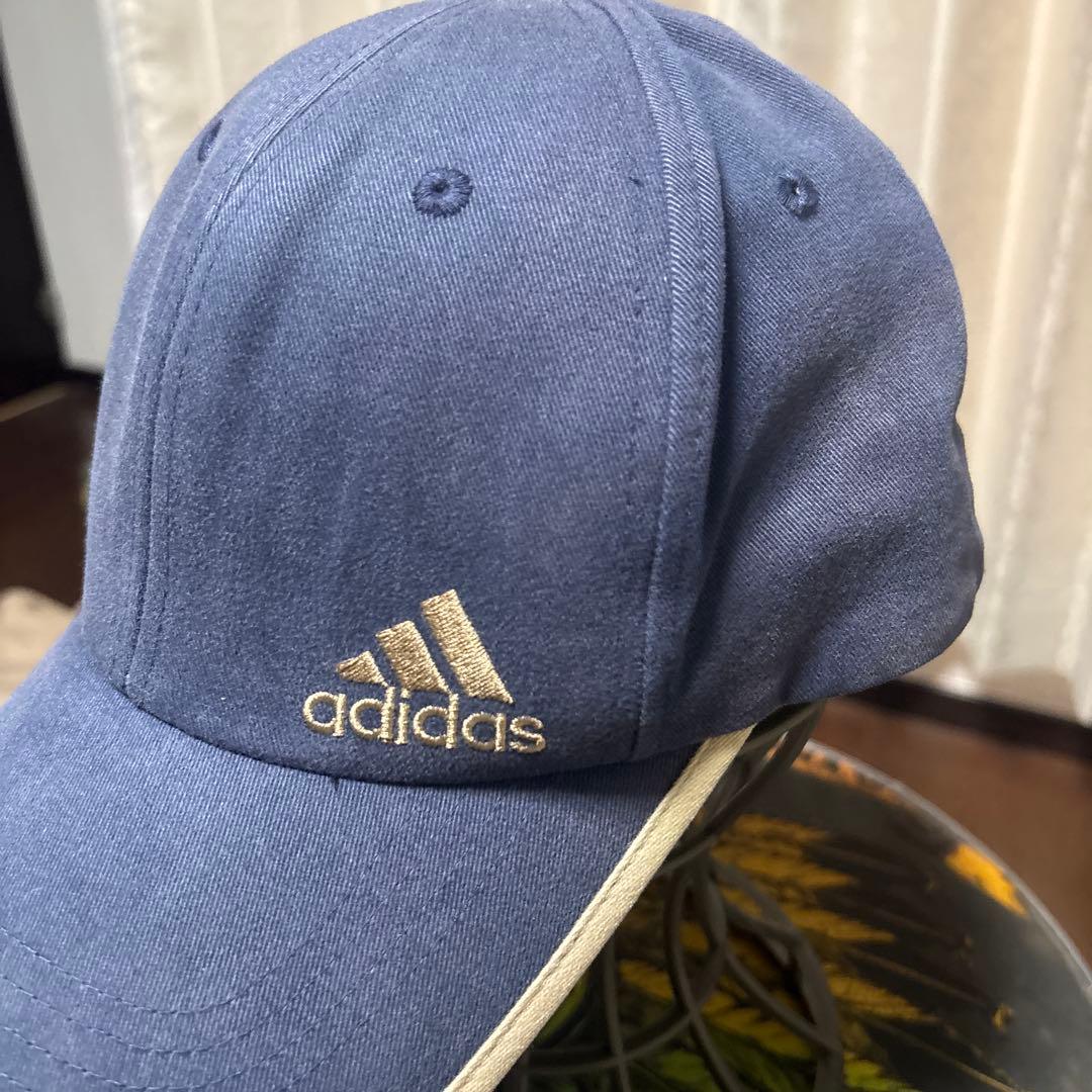 adidas Cotton Cap - Beige Embroidery, Navy/Beige