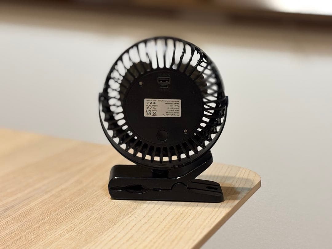 9*3様 FreeFly Clip-on USB Fan Black Plant Growth