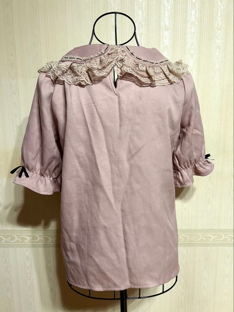 MARS Lace Collar Cutsew - Dusty Pink, Frills, Ribbon, Girly