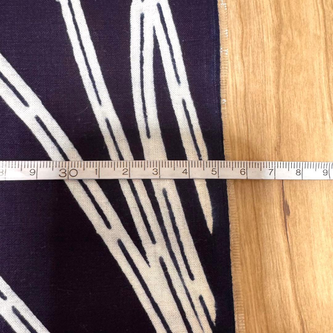 Unused Yukata Fabric with Stitching, Genji Monogatari (Tale of Genji) Design, Koma Cotton, Hon-zome (Hand-dyed), Chusen (Technique), Iris/Ayame, Japanese Iris/Shobu, Navy Blue, White