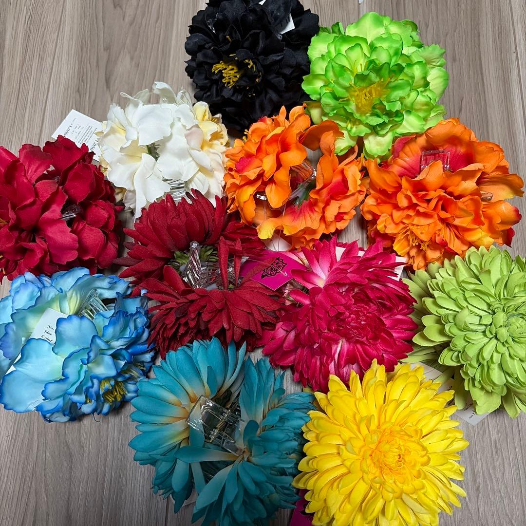 Hula Dance Hair Clips, Set of 12