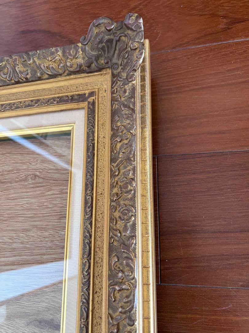 Gold P10 Size Oil Painting Frame Wooden Large Louis Style Antique 73 x 61cm