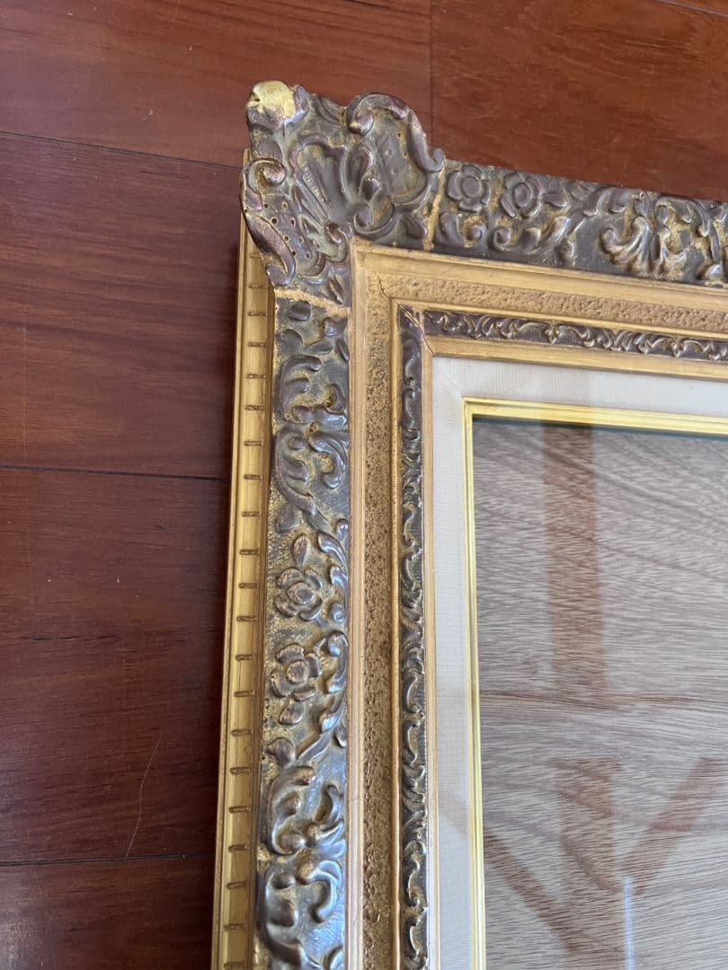 Gold P10 Size Oil Painting Frame Wooden Large Louis Style Antique 73 x 61cm