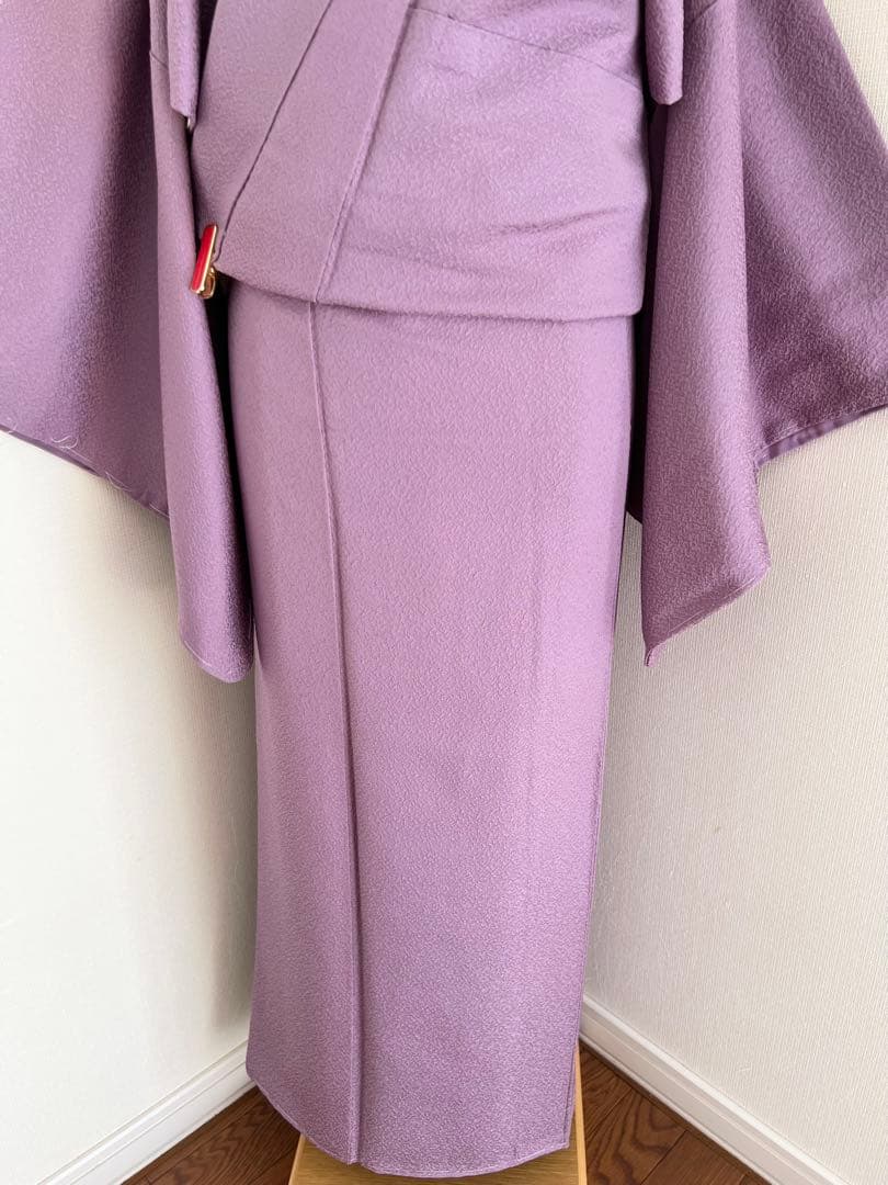 Pure silk, one-crest iromuji, patterned chirimen crepe