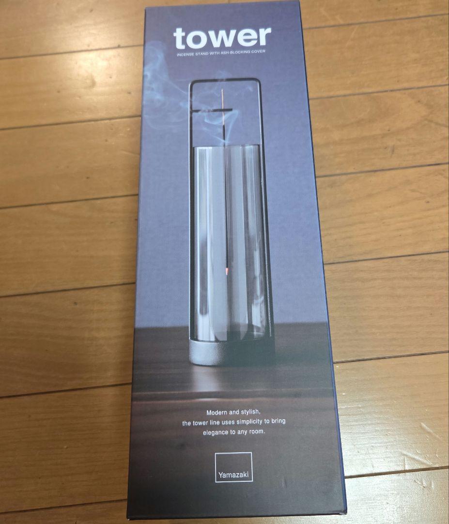 Yamazaki Jitsugyo TOWER Incense Stand, Black, Aroma, Incense Sticks, Tower