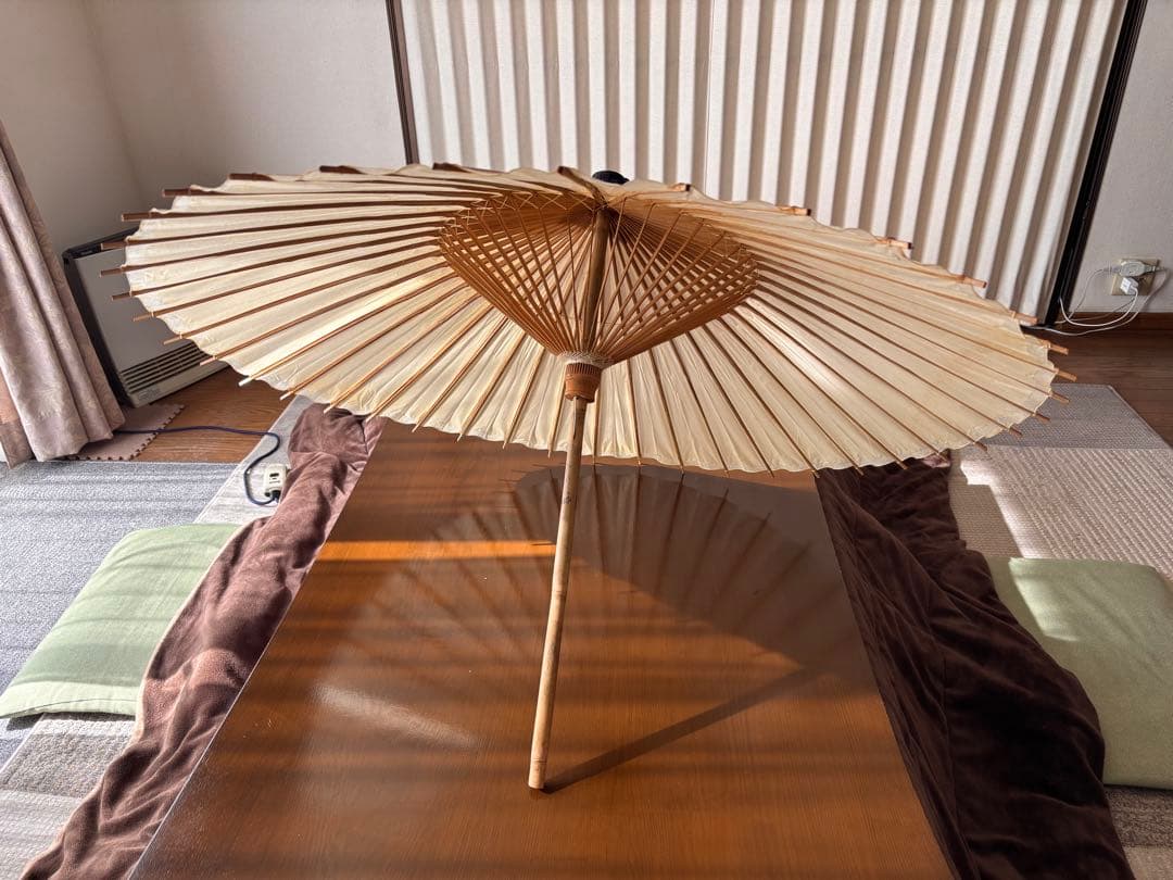 Japanese Washi Paper Cream Colored Round Umbrella Approx. 105cm